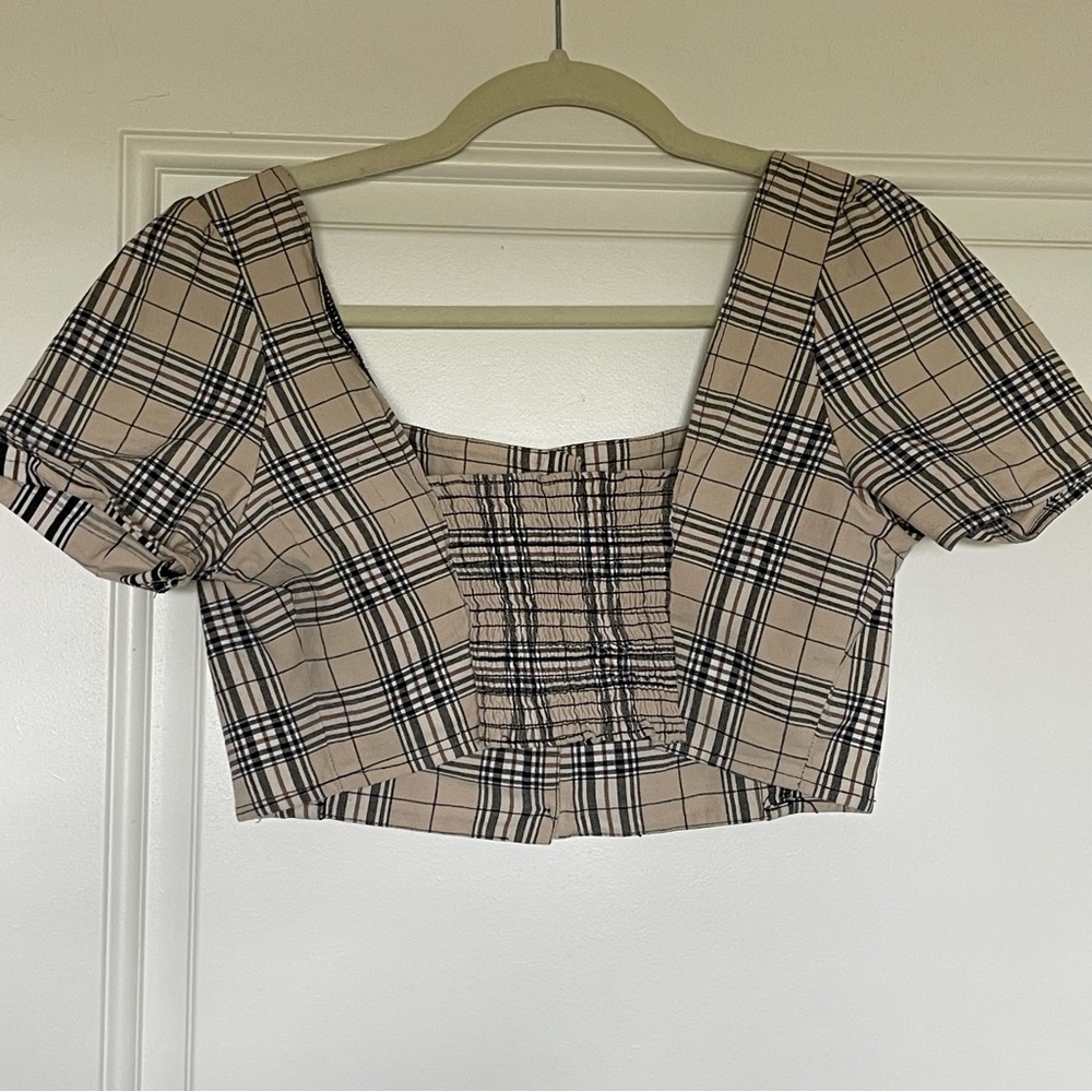 Urban renewal remnants femme plaid crop top - Picture 4 of 6